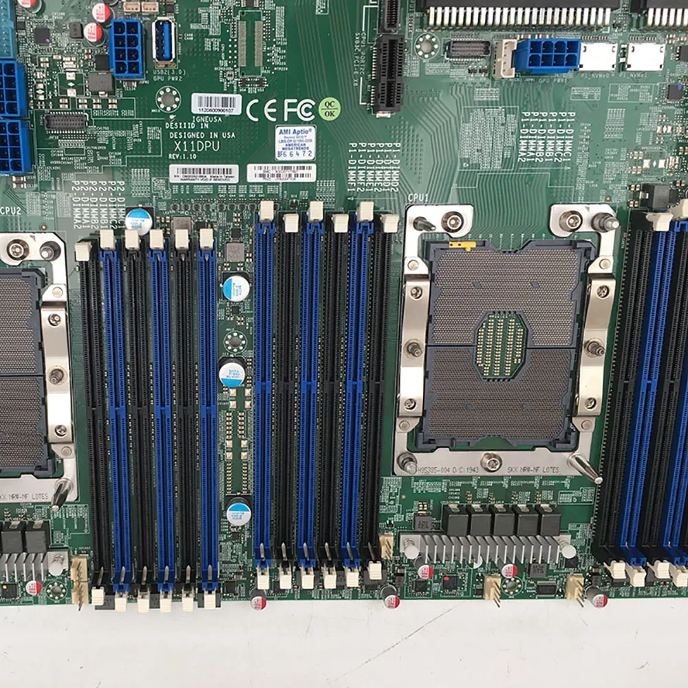 For Supermicro Server Motherboard 2nd Gen Xeon Scalable Processors Dual Socket NVMe x4 PCI-E 3.0 LGA-3647 DDR4 X11DPU