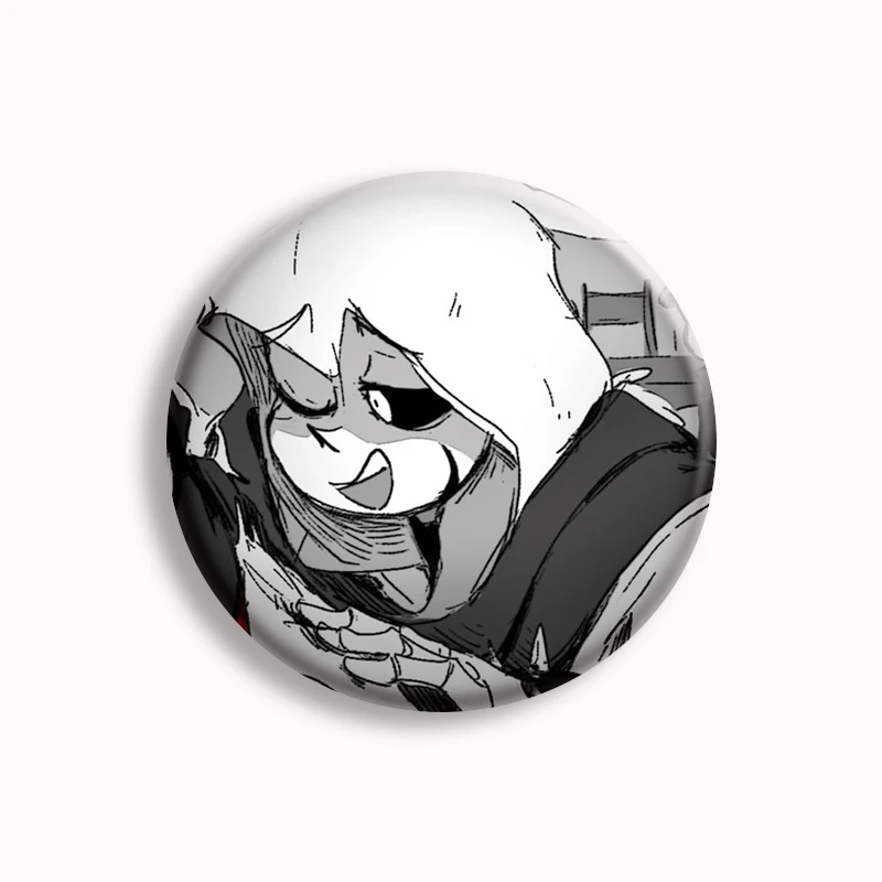 Anime Cosplay Decor Undertale Sans Button Pin Game Undertale Palette Papyrus Asriel Fanart Brooch Badge Fans Collect Gift 58mm