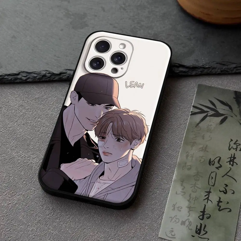 حافظة هاتف Yaoi BJ Anime Alex لهاتف IPhone 17,16,15,14,13,12,11 Plus,Pro,Max,XR,XS,X,7,8 Plus,Mini Black Silicone Soft #2