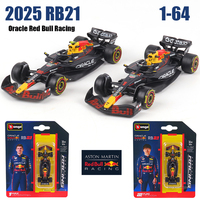 Bburago 1:64 Red Bull Racing F1 2025 RB21 #1 Verstappen #22 Yuki Tsunoda car model series children's Christmas boy gift toys