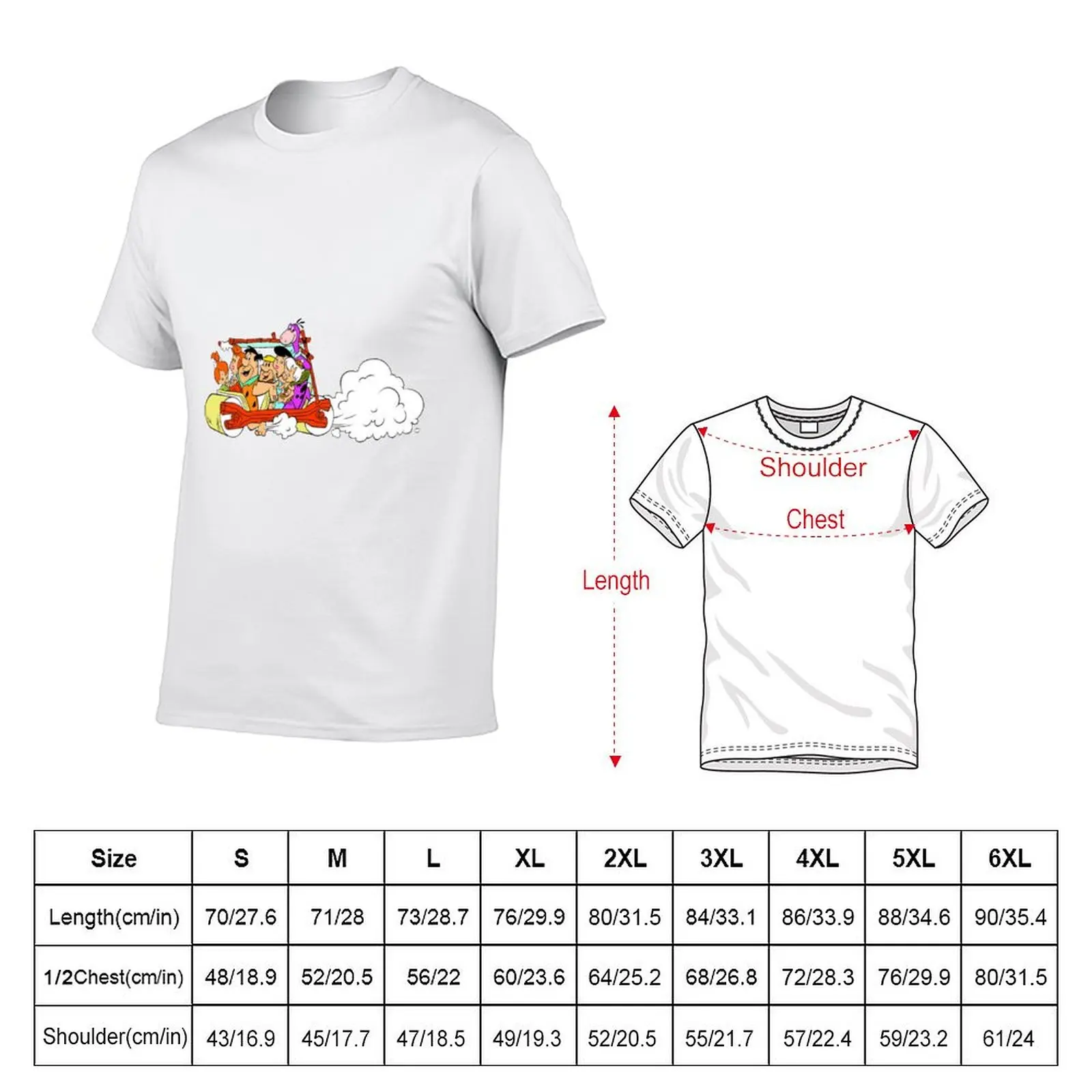 Flinstones Sticker T-shirt anime funnys quick drying boys whites men graphic t shirts