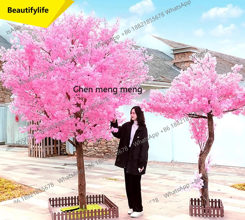 

M46 Simulation cherry blossom tree, large fake tree interior decoration shopping mall hotel living room decoration, landscaping