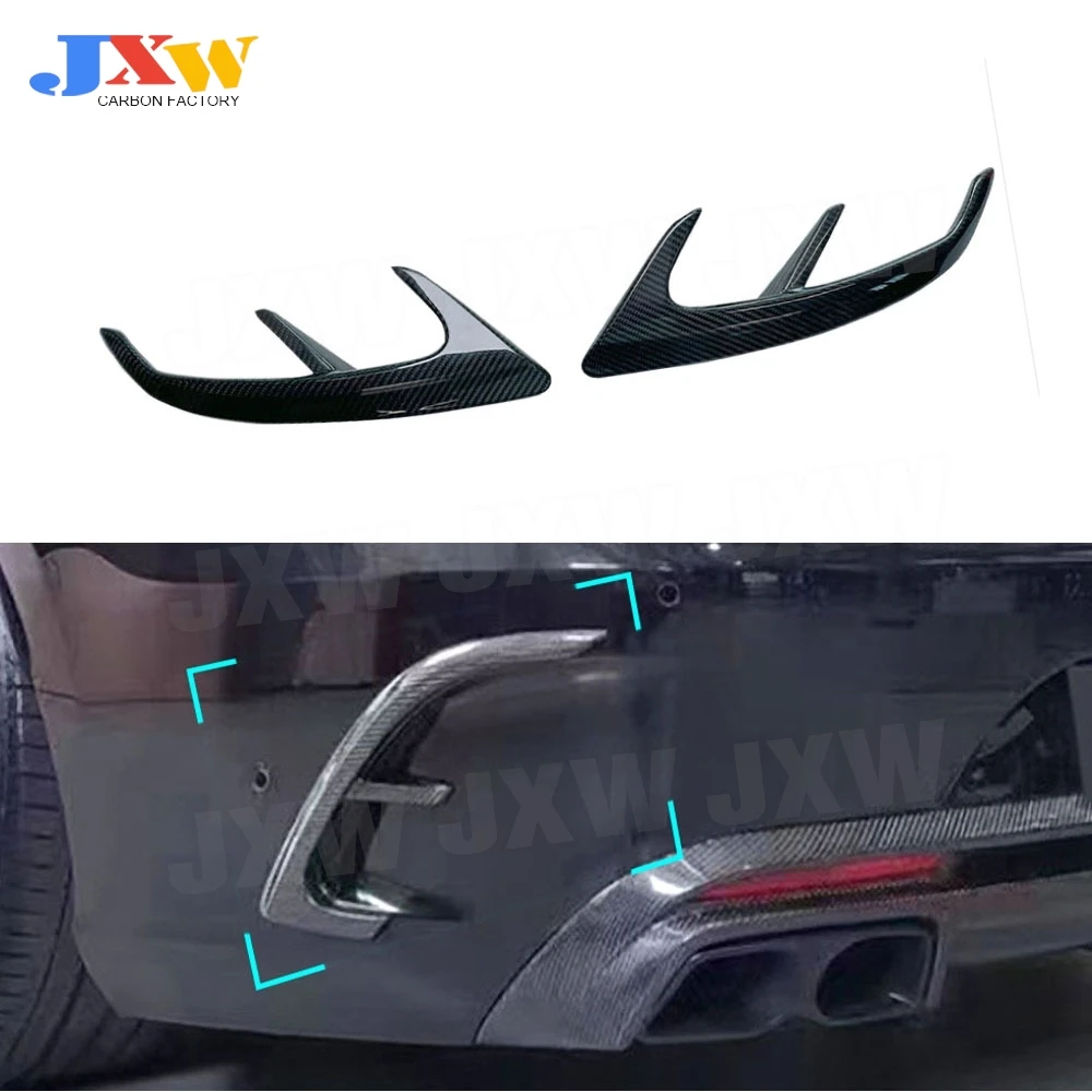 

Carbon Fiber FRP Rear Bumper Fins Splitters Trims for Benz W217 C217 S63 S65 AMG Coupe 2014-2019 Bumper Moulding Trim BodyKit