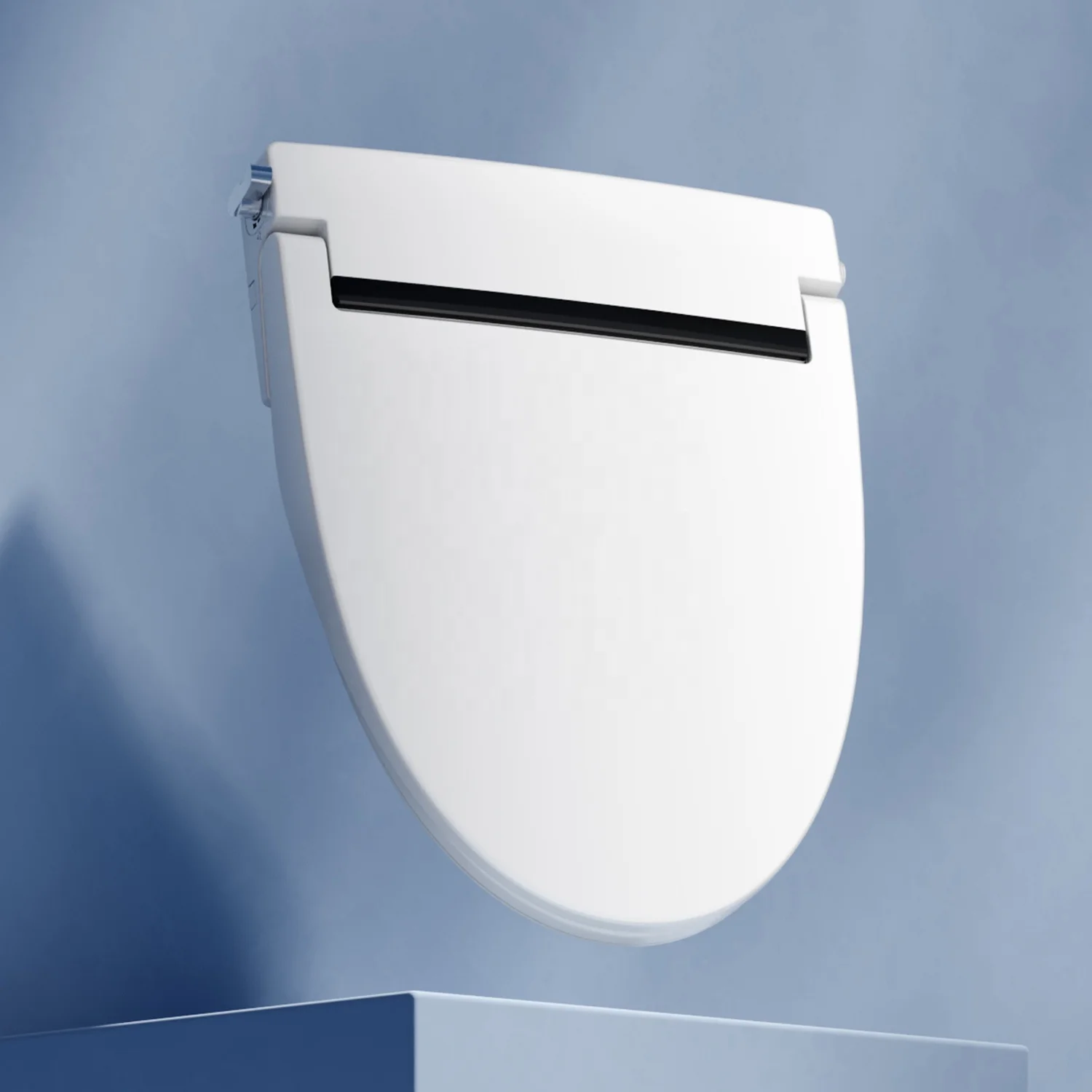 مقعد مرحاض ذكي بتصميم صديق للبيئة، نظام فوهة مزدوج غير كهربائي، مقعد مرحاض بيديت رفيع للغاية قابل للتعديل