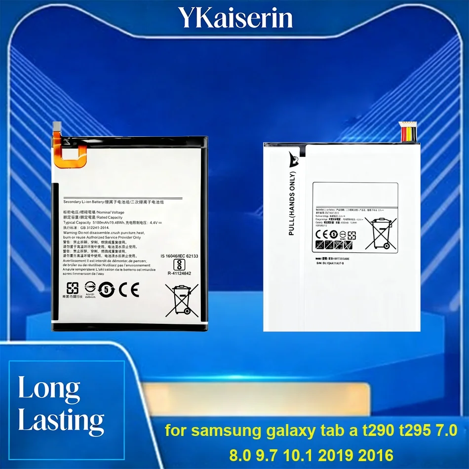 

Аккумулятор для планшета 4000-7800 мАч EB-BT355ABE EB-BT515ABU EB-BT585ABE для Samsung Galaxy Tab A T290 T295 7.0 8.0 9.7 10.1 2019 2016