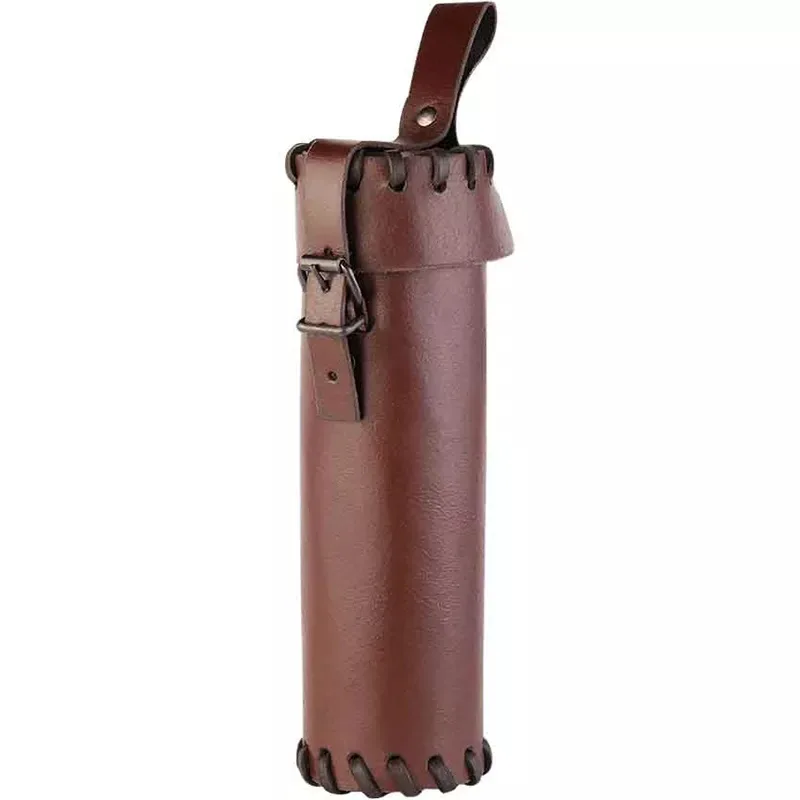 في القرون الوسطى الفايكنج القراصنة زجاجة المياه حامل البيرة الحافظة ماجيك التمرير خريطة حالة رسول الشاعر تأثيري زي LARP حزام الملحقات