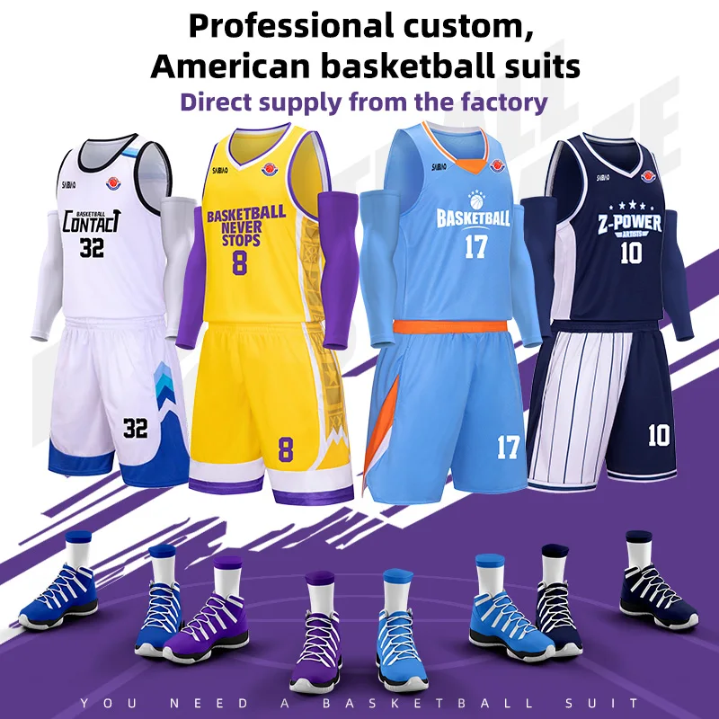 Basketball Jersey Adult Men Professional Customize Quick-drying Breathable Training Uniform Boy Girls Shirt Sportswear Tracksuit