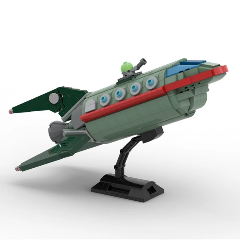 Spaceship Building Blocks Set Retro Futuristic Model Kit For Home Decor Table Display, Spacecraft Gift For Fans Kids & Teens