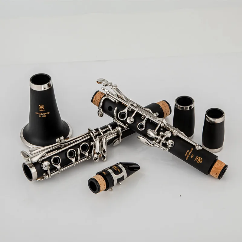 Made in Japan 650 profesyonel Bb klarnet Prodige bakalit Clarinets nikel gümüş anahtar müzik aletleri durumda ağızlık sazlık