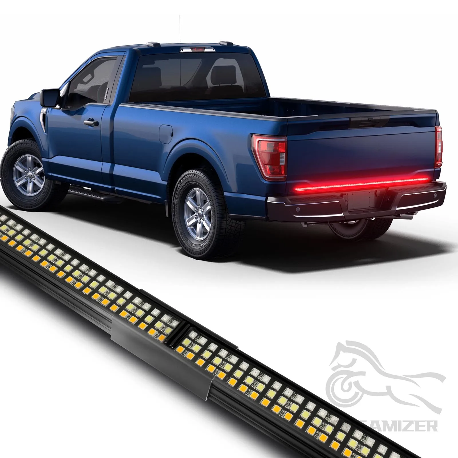 48 Inch Truck Tailgate Light Bar 12V 5 Function 648 LED Brake Light Strip Brake Turn Signal Reverse Light Waterproof