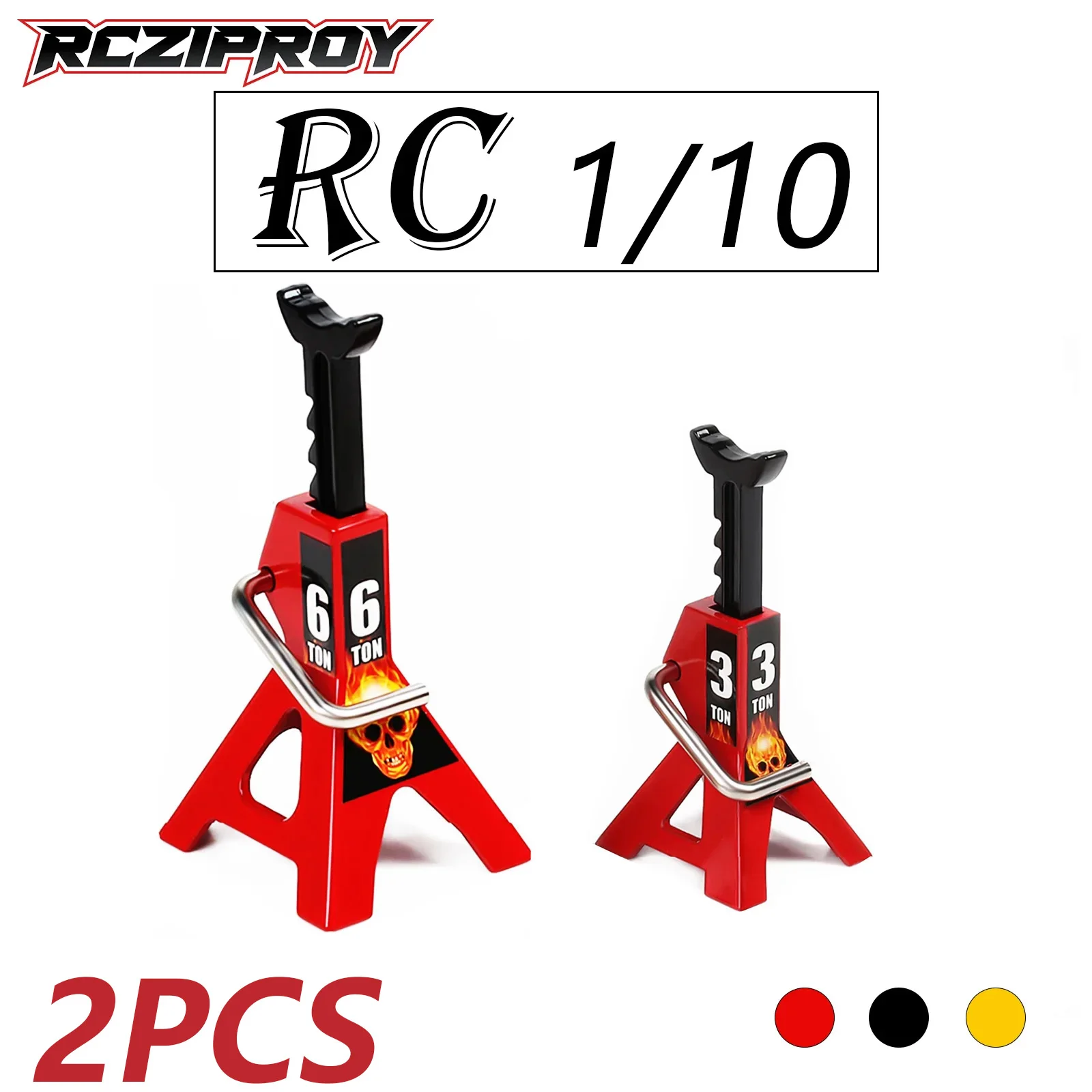 

RCZIPROY 2PCS RC Jack Bracket 3T 6T Metal Height Adjustable Analog Part for 1/10 RC Creeper Axial Traxxas TRX4 Upgrade Parts