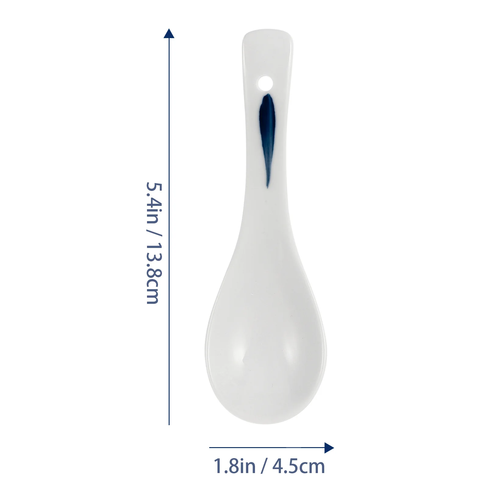 6 قطعة ملاعق شوربة السيراميك عالية الجودة مقبض منحني عصيدة الأرز ملاعق الحلوى أواني المطبخ المحمولة المنزلية قاعدة الملاعق #6