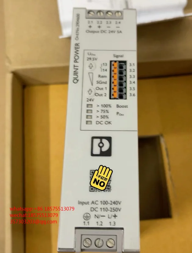 

FOR Phoenix 2904600 Switching Power Supply 24V/5A Adjustable Voltage 24V-29.5V Brand New 1 PIECE