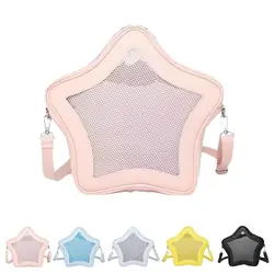 Star-Shaped Backpack Waterproof  Front Pocket Transparent Knapsack Cross-body Bag Sweet Cool Spicy Girl Schoolbag Ita Bag