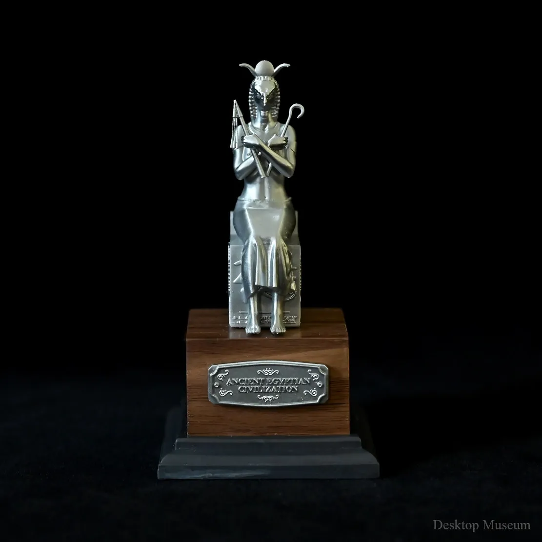 95MM Seated Egyptian Statue Ornament Resin DIY Model Figurine Decoration Craft Gift for Men and Women