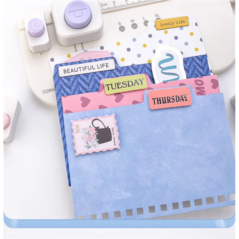 多機能ディバイダーページラウンドコーナー、DIY生産ボードディバイダーラインブックブックマークインデックスタグパンチ