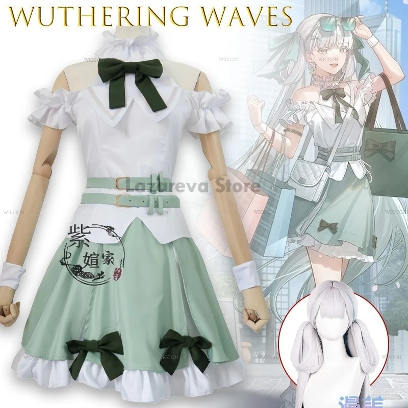 

Halloween Adults ‌Wuthering Waves Jinhsi Cosplay CostumesStage Performance Outfit Ink Wash Gradient Feather Anime Game 2026 Carn