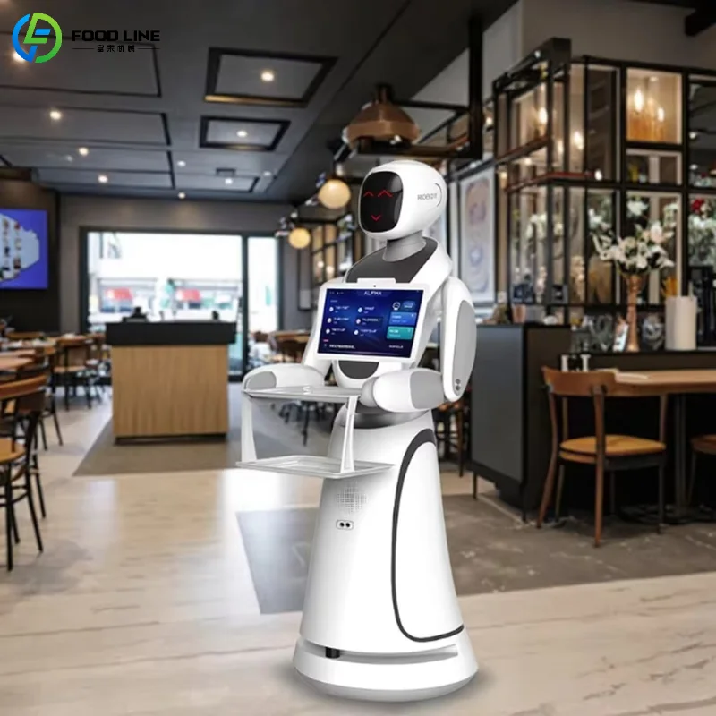 Maßgefertigter Intelligenter Essenslieferroboter mit LiDAR-Navigation und Hinderniserkennungssensor für Restaurants