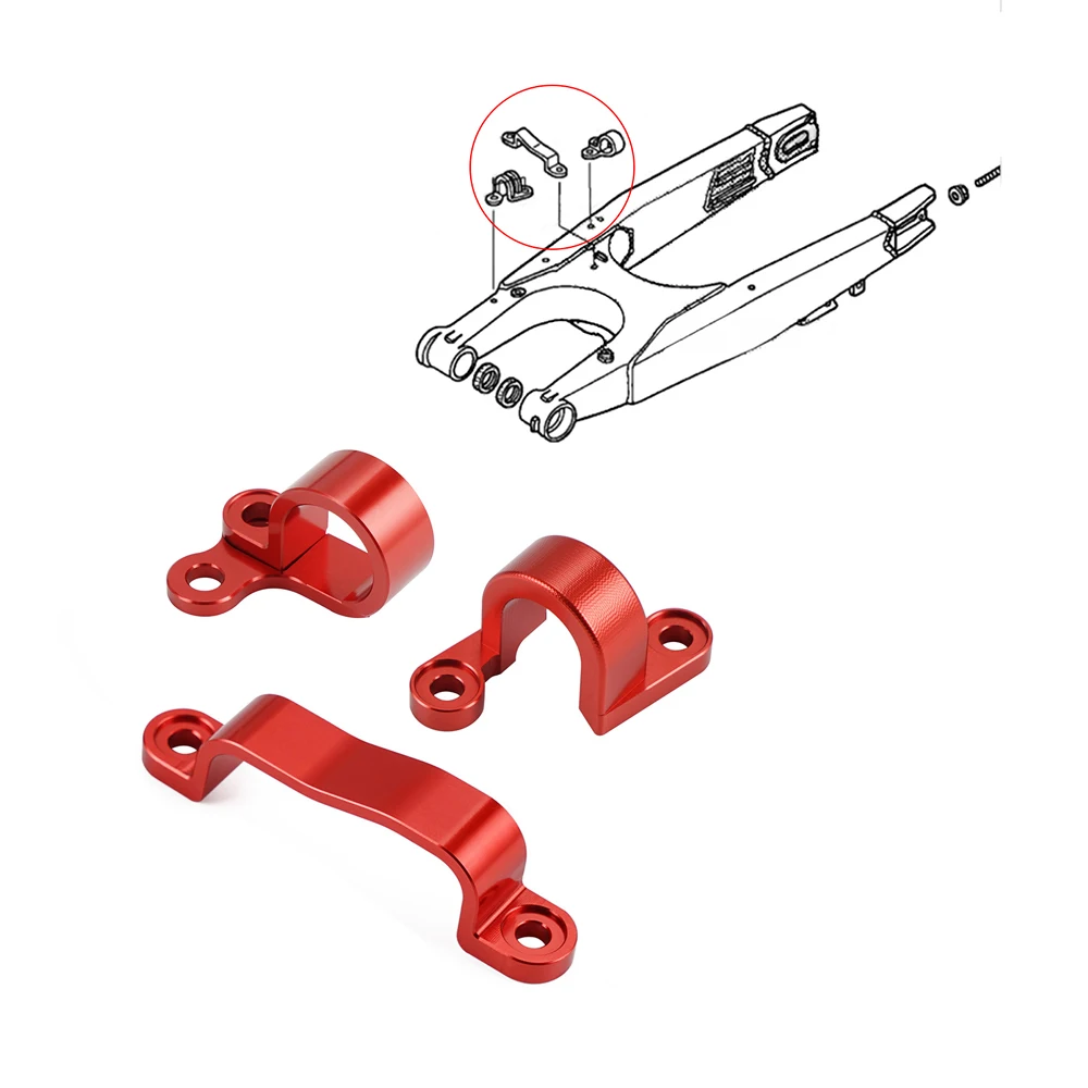 

For Honda CRF 450R 450X 250R CRF450R CRF450X CRF250R 2010-2013 2012 2011 Brake Hose Line Guide Clamp Set Motocross Accessories