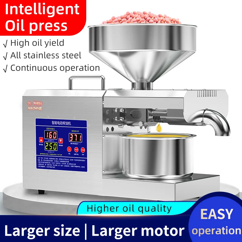 110V/220V Automatic Cold Press Oil Machine, Oil Cold Press Machine, Sunflower Seeds Oil Extractor, Olive Oil press Extract