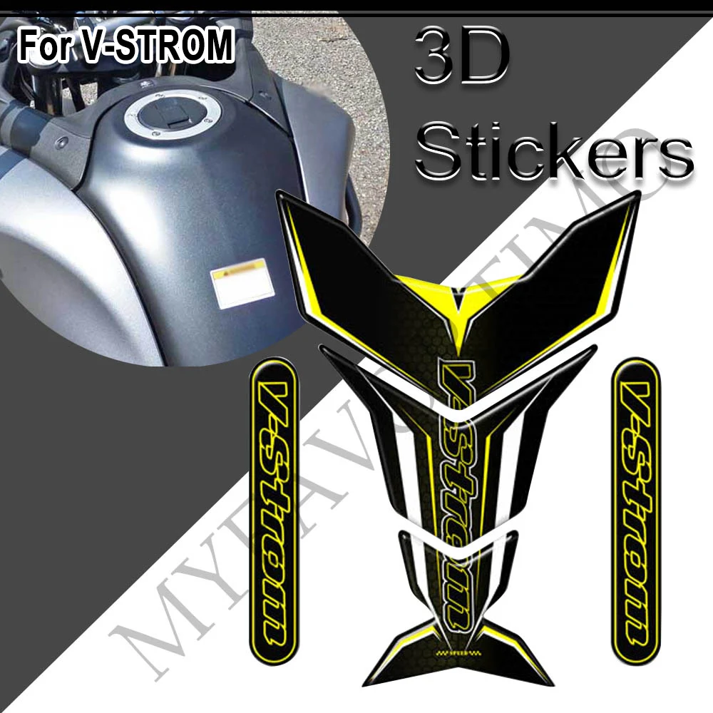 V STROM  650XT Motorcycle For Suzuki  V-STROM DL 1000 650 250 XT  Fuel Tank Pad Cap Protector Decals Gas Cap 3D Sticker