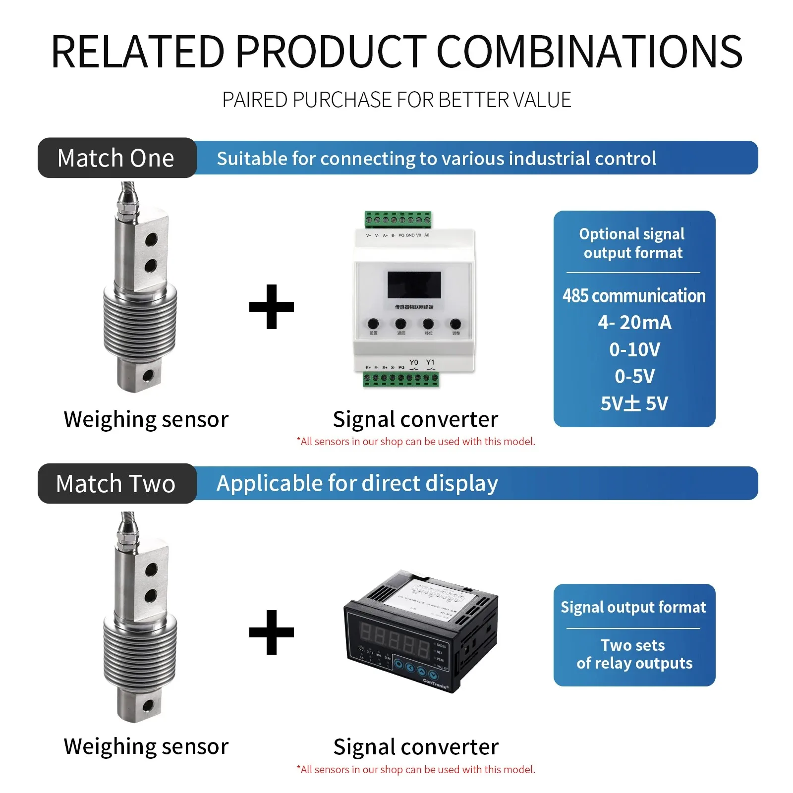 Load Cell Sensor Electronic Tension Compression Testing Force Pressure Weight CELL 10KG--500KG