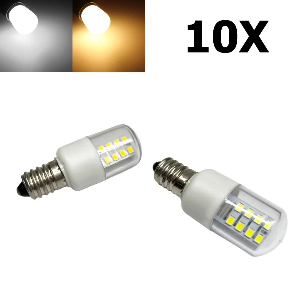 

10X T22 LED Corn Light Bulb 2W Range 20W Halogen Lamp Replacement 360° Lighting 220v For Home Lights E14/E12 Lamps Refrigerator