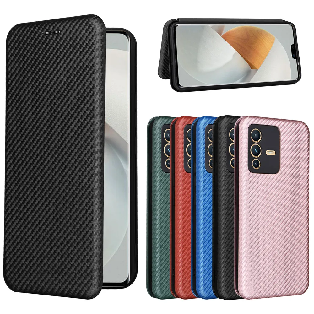 Флип-чехол для Vivo S12 V23, Роскошный чехол из углеродного волокна с магнитной адсорбцией, защитный чехол для Vivo S12 V23 S 15 V 23, чехлы для телефонов