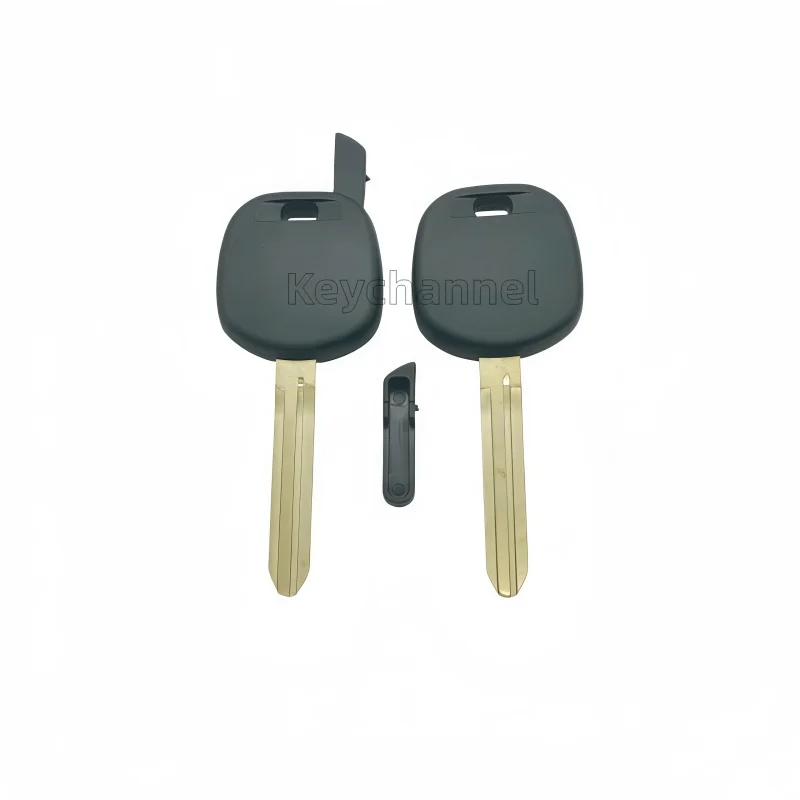 10pcs Toy43 Car Key Chip Shell Transponder Key Case Blade Key Spare Key for Toyota Corolla Camry Rav4 Yaris Vios Fortuner Hilux