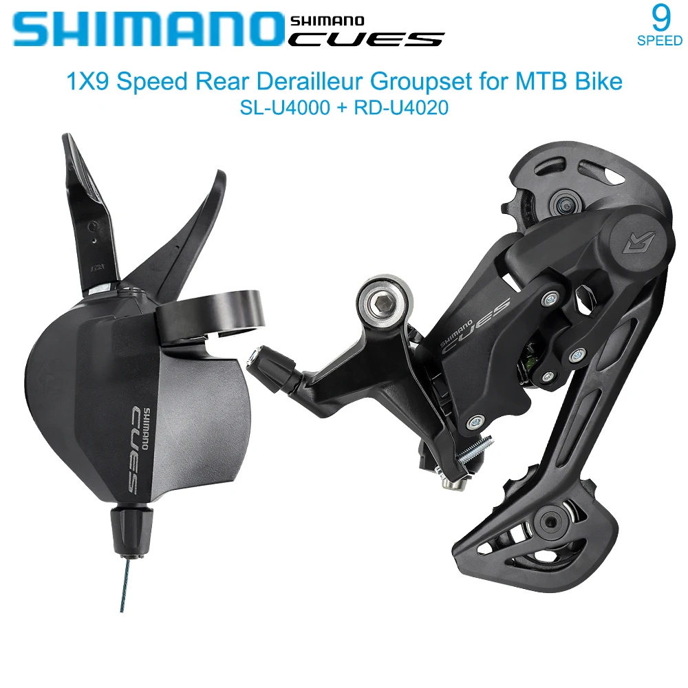 

SHIMANO CUES U4000 Derailleur Kit for MTB Bike SL-U4000-9R Shifter Lever RD-U4020 Rear Derailleurs 1X9 Speed Groupset Bicycle