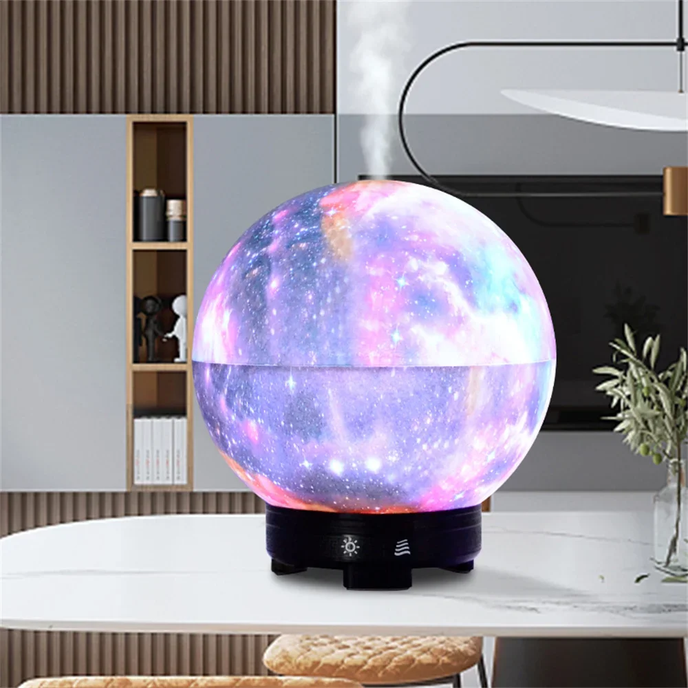 Starry Sky Aroma Oil Diffuser Ultrasonic Whisper Quiet Cool Mist Large Capacity 300ml Timing Air Humidifier for Yoga Office Home