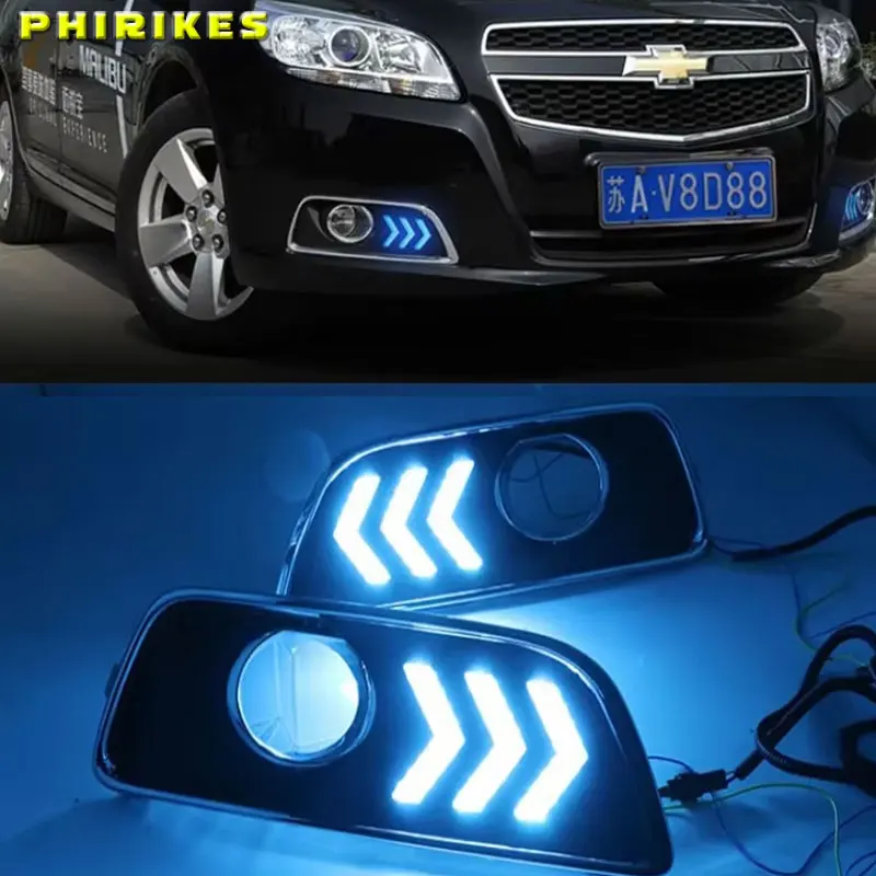 

For Chevrolet Malibu 2011 2012 2013 2014 2015 LED DRL Daytime Running Light Fog Lamp with Turn Signal
