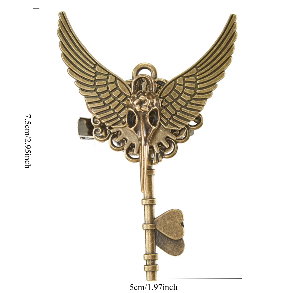 Steampunk Style Retro Dragon Shape Brooch Gear Chain Heart-shaped Decoration Pin Lolita Gothic Style Pins