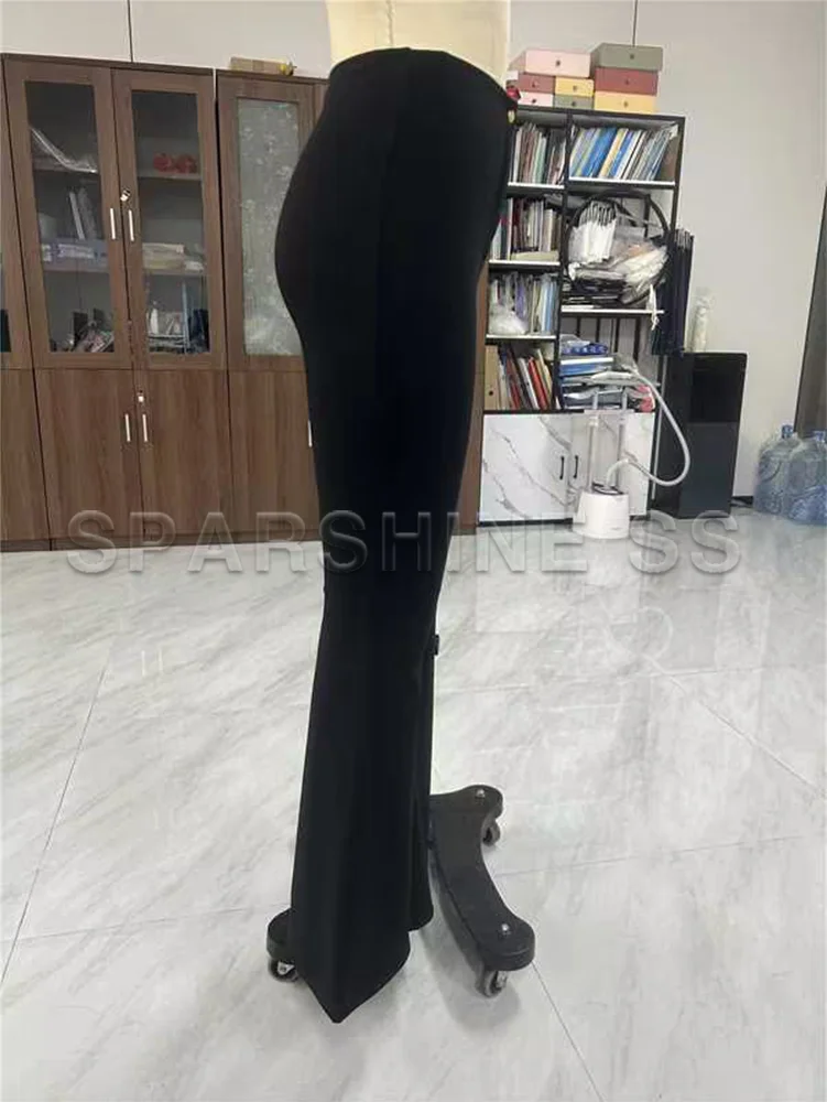 Damen High-Waist Flare-Yogahose mit Bauchkontrolle, Dehnbare Bootcut-Leggings für Workout, Yoga & Freizeitkleidung – Detail 12