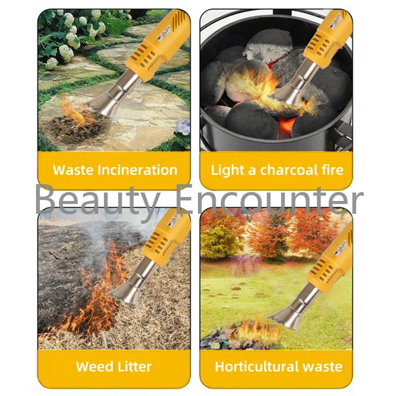 2000W Electric Weed Burner Flame Weed Burner Electric Thermal Weeder Hot Air Weed Killer Thermal Weeding Grass Removal Tools