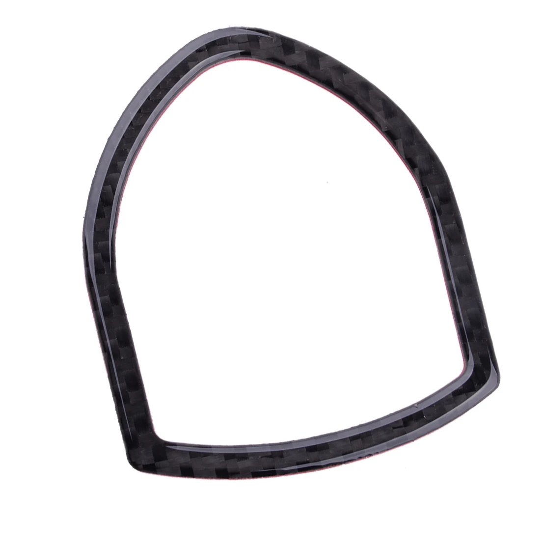 AC54-Car Exterior Front Logo Emblem Trim Cover Frame Black Carbon Fiber Fit For - Cayenne Macan 2014-2019