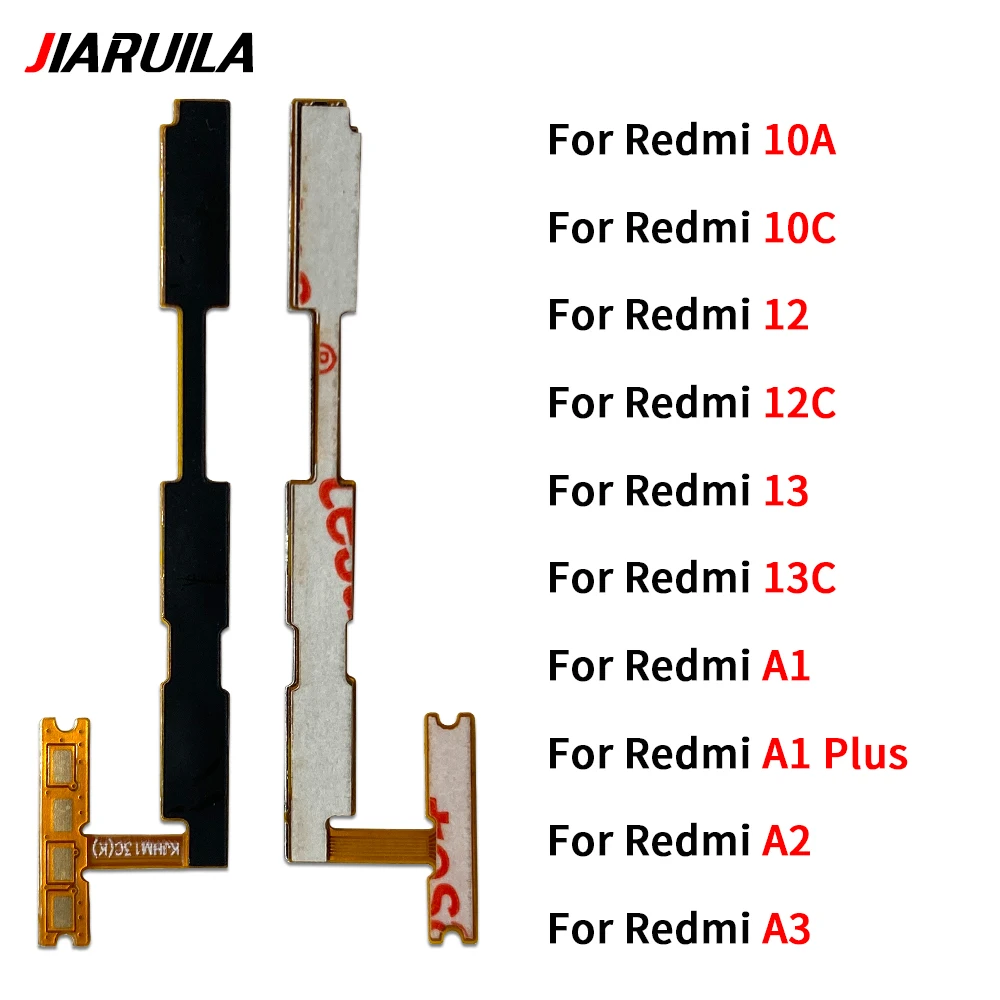 NEW For Xiaomi Redmi 13 13C 12 12C 14C A1 Plus A2 A3 10 10A 10C 9 9A 9C 9T 8 8A Power on/off Volume Key Button Flex Cable Ribbon