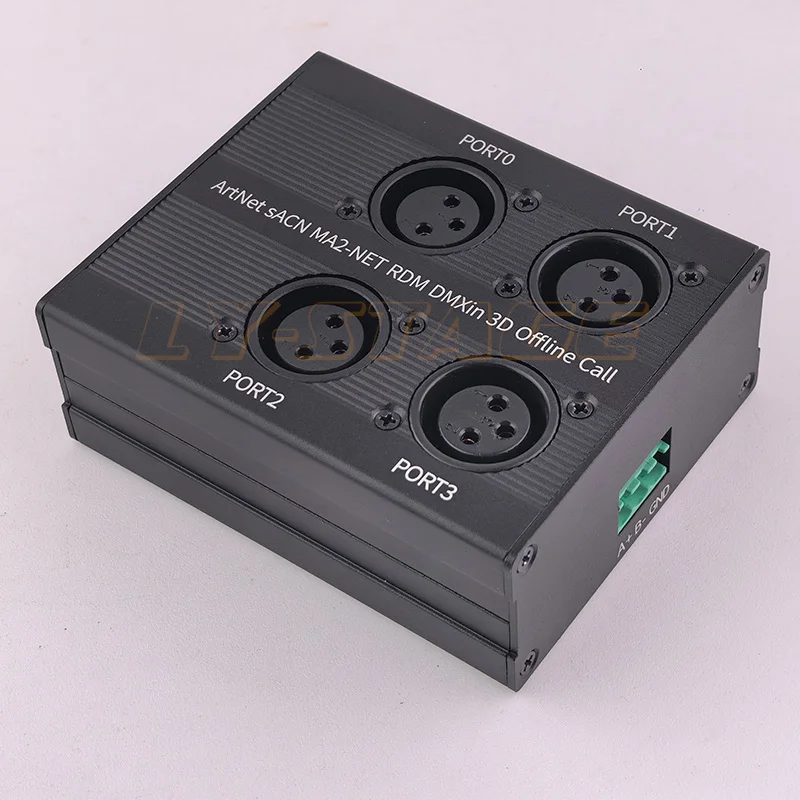 4Port Artnet Node DMX Converter SACN DMX512 Interface for Stage Lighting Software