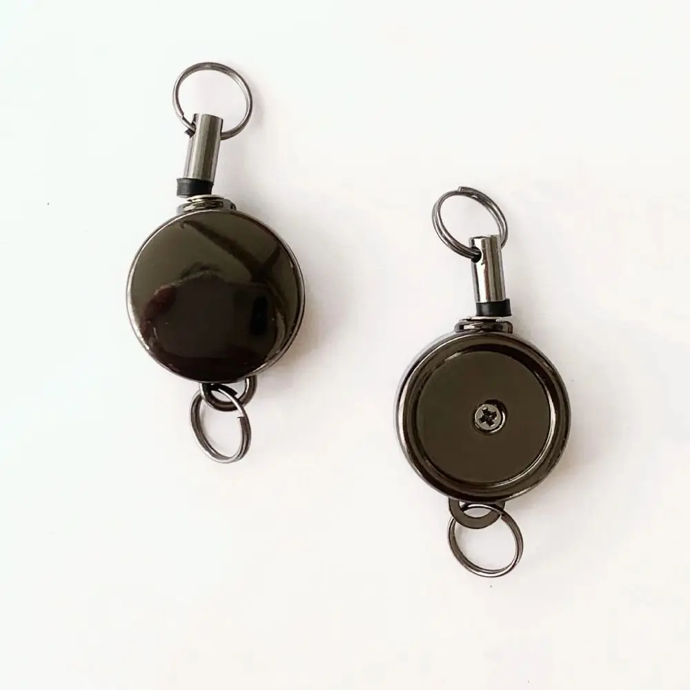 Telescopic Retractable Key Chain High Elasticity Stretching Rope Recoil Key Ring Mini ID Card Holder Telescopic Key Chain