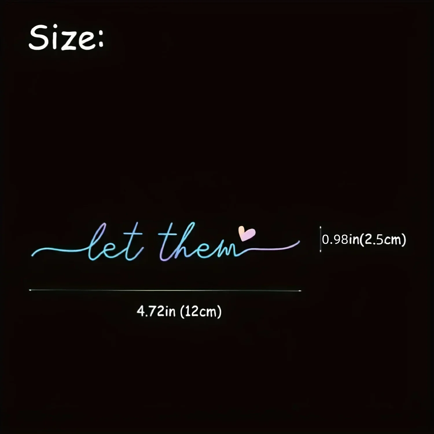 1pc carro motocicleta holográfica " Deixe-os" adesivo, padrão de roteiro elegante, acessório interior e exterior personalizado auto moto