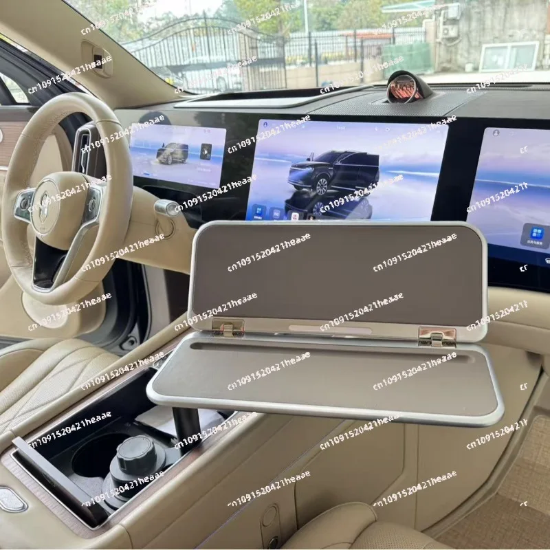 Suitable for Car mounted small desk folding practical storage for computers, phones, and office desks