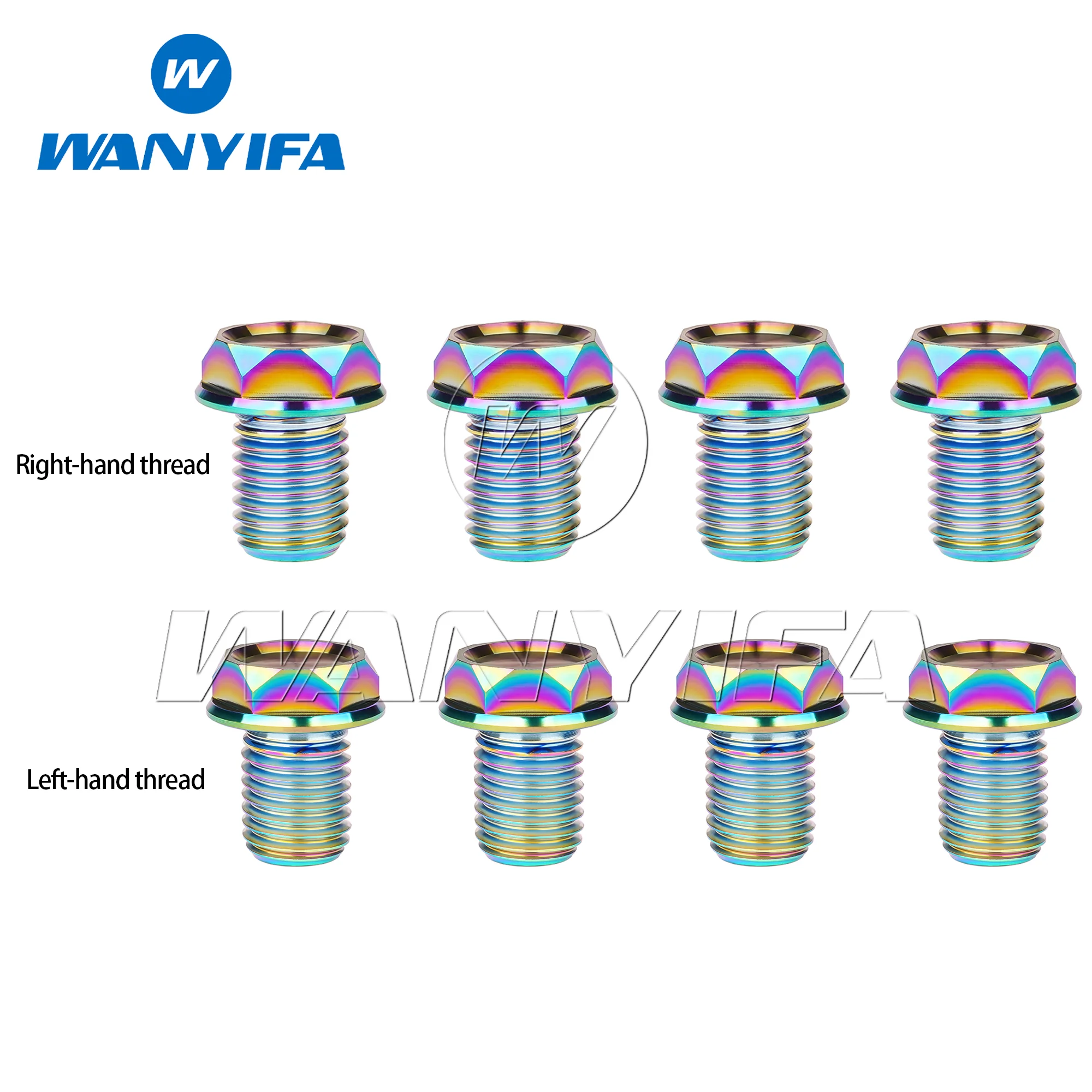 Wanyifa 4pcs/10pcs Titanium Alloy Bolt M8/M10 × 13mm Motorcycle Rearview Mirror Screw Right-Hand/Left-Hand Fasteners