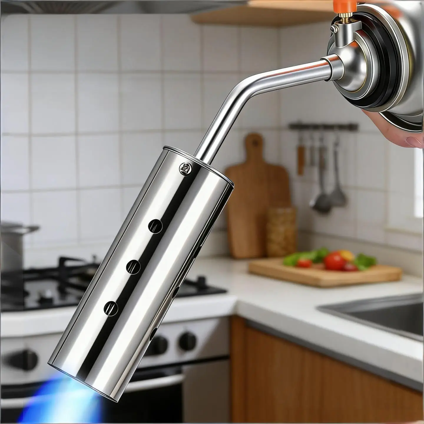 Outdoor Camping BBQ Portable Soldering Heat Gun Butane Burner Welding Gas Torch Flame Gun Brazing Flamethrower