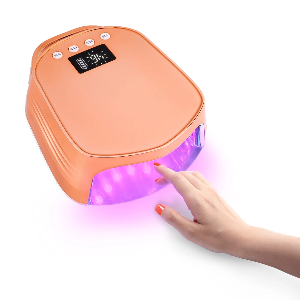 High Power 96w Gradient Color Rechargeable Nail Lamp UV LED Lamp Cordless Nail Supplies Professional Salon Nail Gel Polish Dryer
