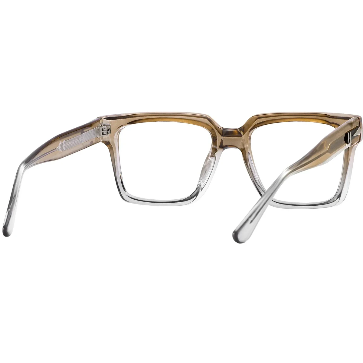 FYTOO Unisex Light Brown Gradient Square Glasses Classic Elegant, Fit Daily/Business, Elevates Style Easily Durable Plastic.