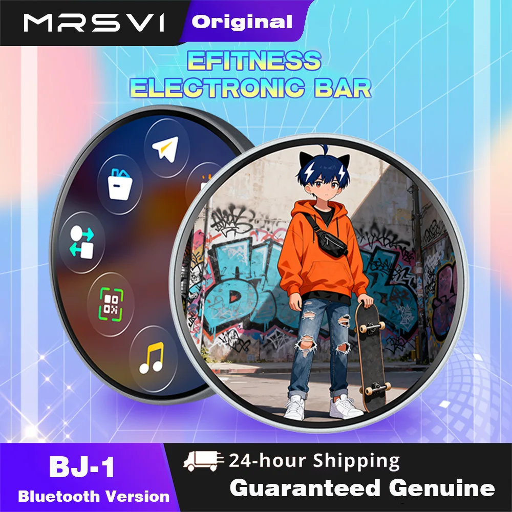 

MRSVI Electronic Badge 1.7" HD Touch Screen, Bluetooth 6.0, GIF/Video Playback, LED & Audible