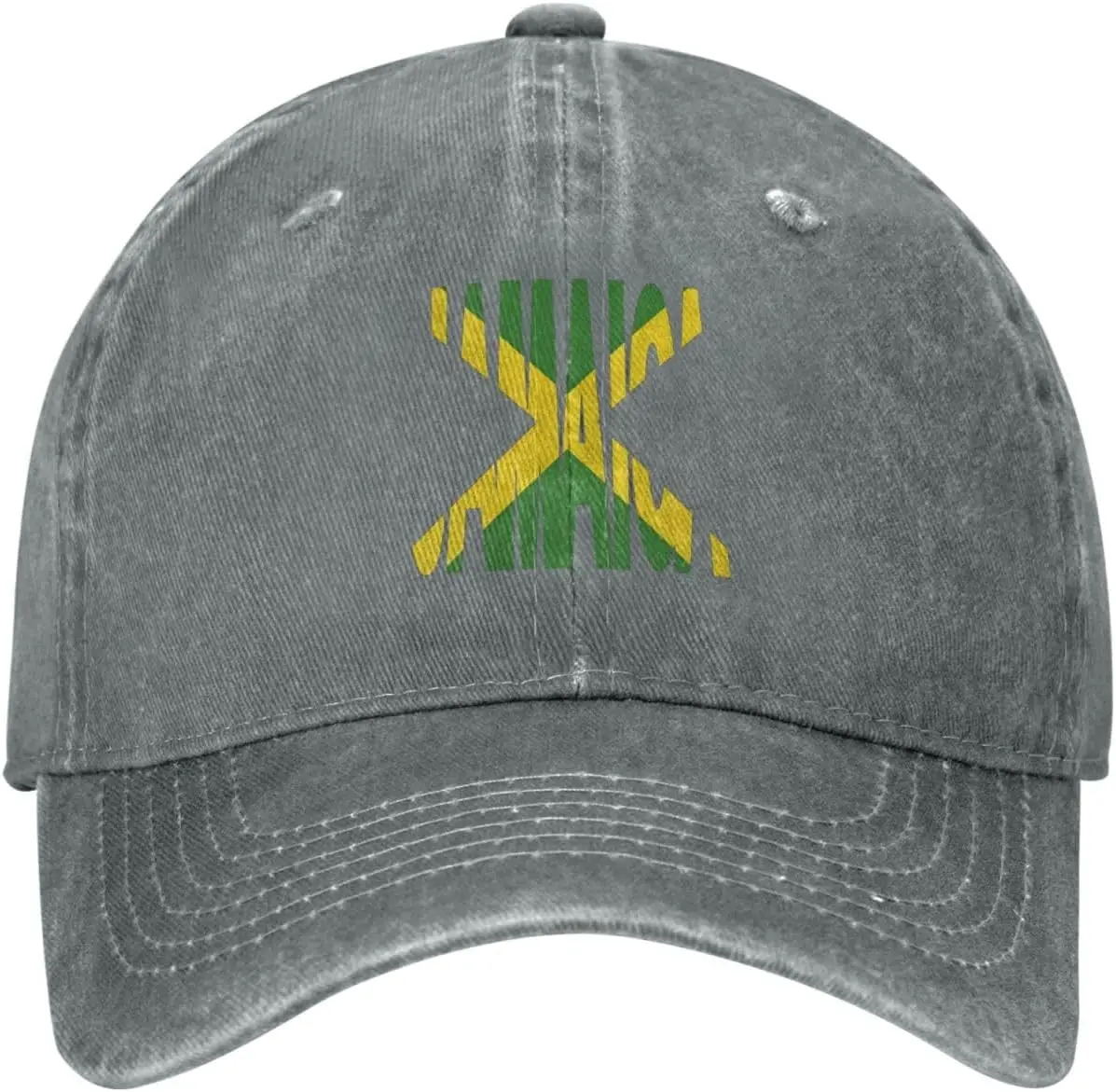 Jamaica-Flag-X-Graphic-Washed-Baseball-Cap-Cotton-Adjustable-Low-Profile-Sports-Hat-Unisex