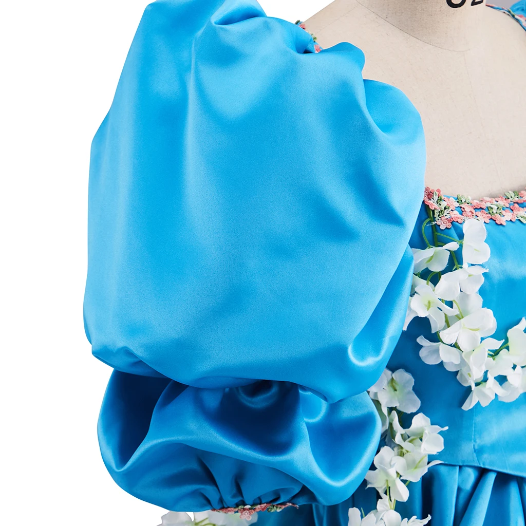 Ella Cosplay Princess Costume Woman's Blue Dress Rococo Halloween Stage Princess Cos Dress