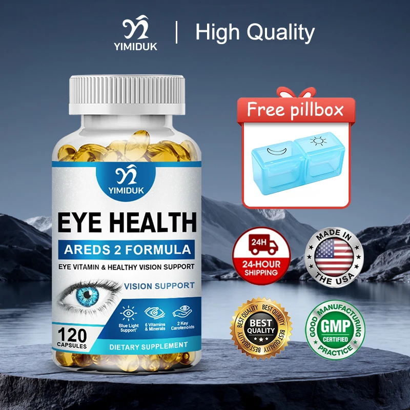 Eye Health Capsules, with Vitamins C & E, Zeaxanthin, Support Eye Strain & Fatigue, Dry Eyes & Enhances Night Vision, Retina