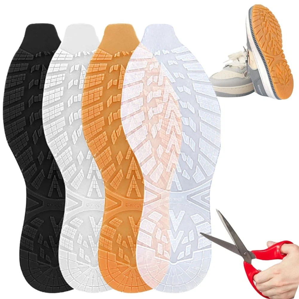 1Pair Non-Slip Sneakers Outsole Cuttable Rubber Sole Stickers Replaceable Repair Outsole Wearable Shoes Pads Repair Materials